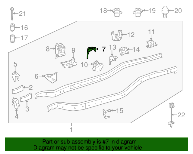 TOYOTA 51705-0C050 Mounting Bracket Sub Assembly