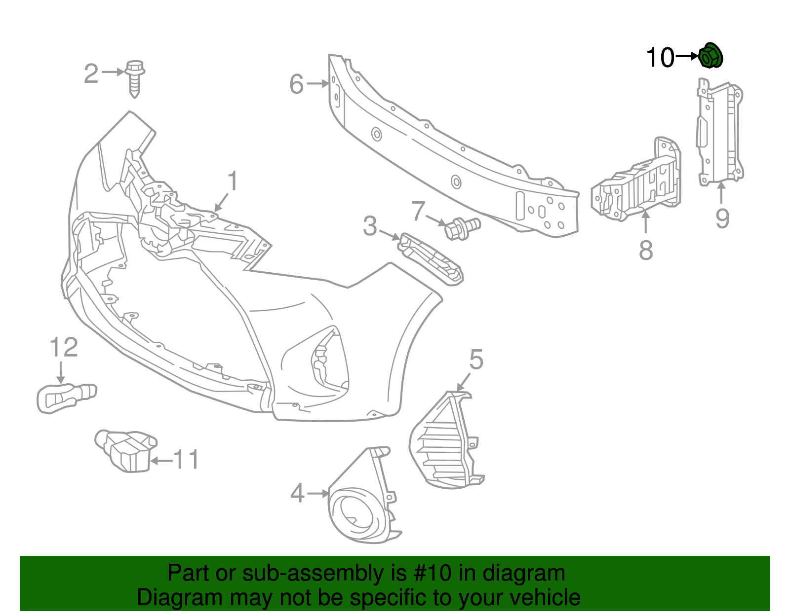 Deflector Panel Nut - Toyota (90179-06169)