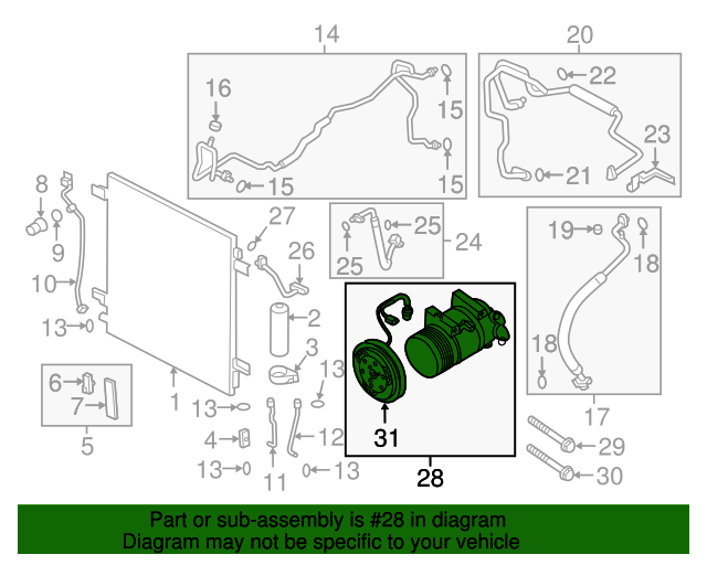 20172023 Nissan Armada Compressor Assembly 926001LA5A Nissan Parts