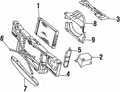 Radiator & Components for 1985 Oldsmobile Cutlass Salon #0