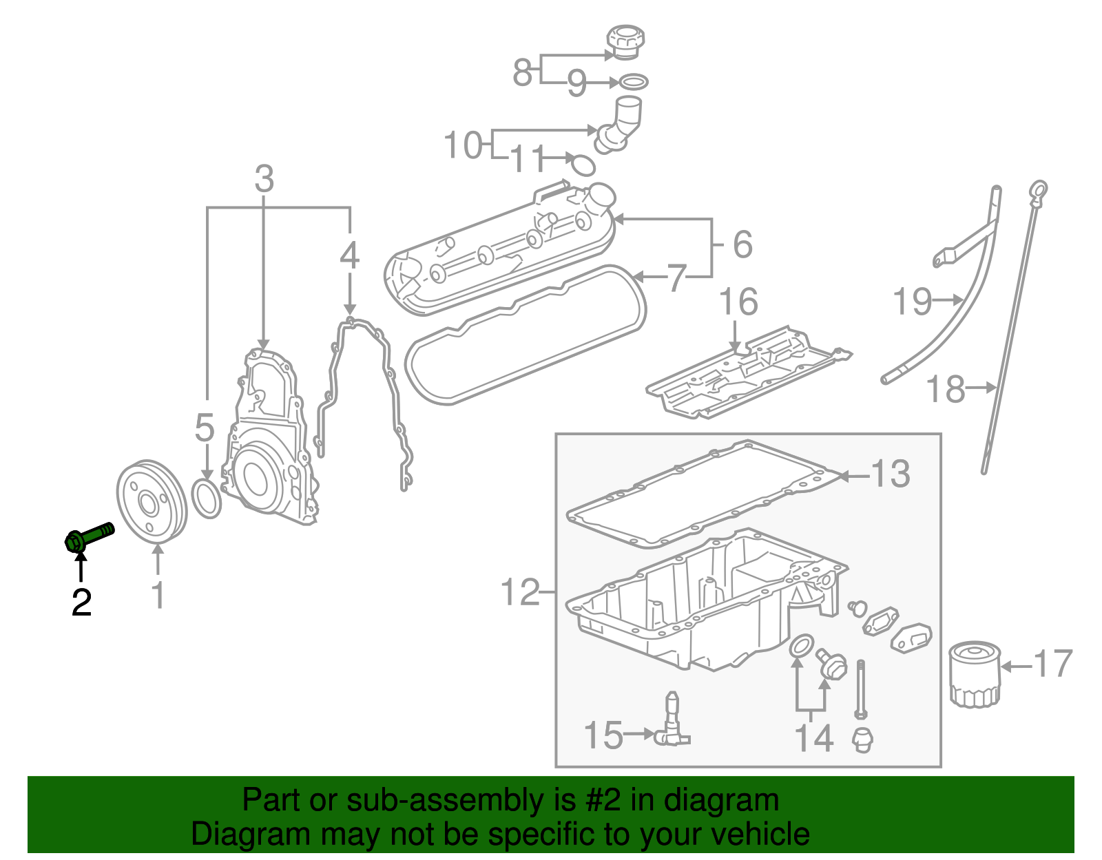 Vibration Damper Bolt - GM (12557840)