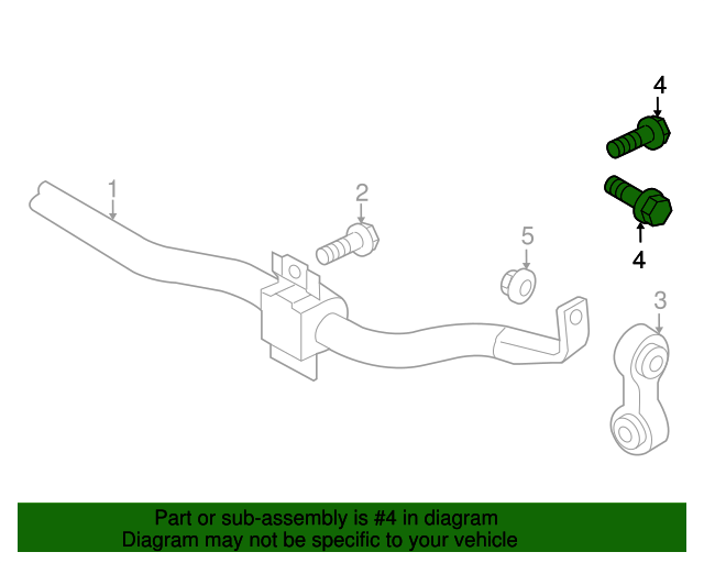 N90997802 Stabilizer Link Bolt 20082018 Audi Audi OEM Parts