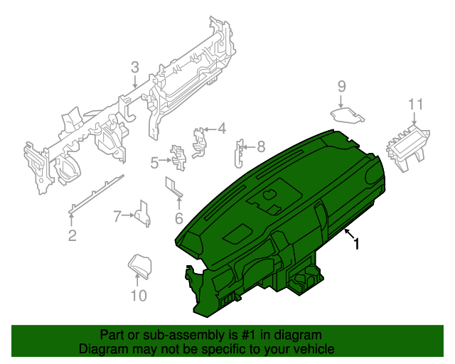 20162019 Nissan Instrument Panel 68200EZ30A