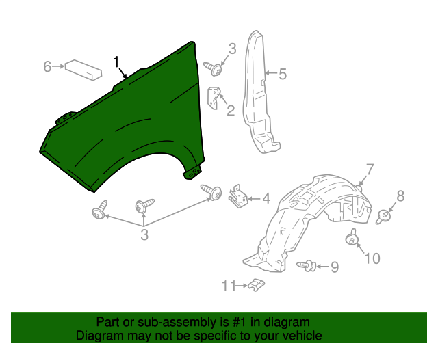 20182022 Ford EcoSport OEM Fender GN1Z16005D Ford Parts Center