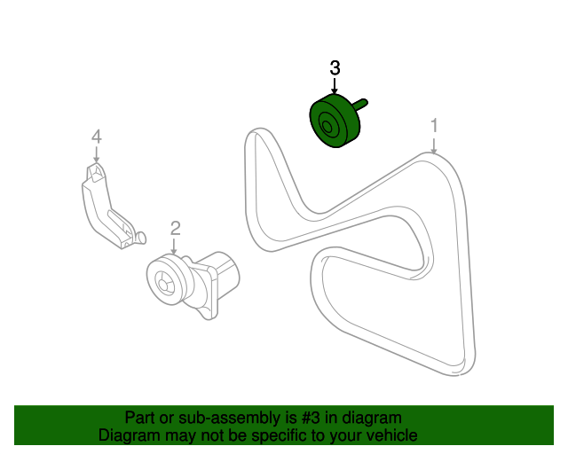 20062009 Ford Idler Pulley 3M4Z8678AB Blue Springs Ford Parts