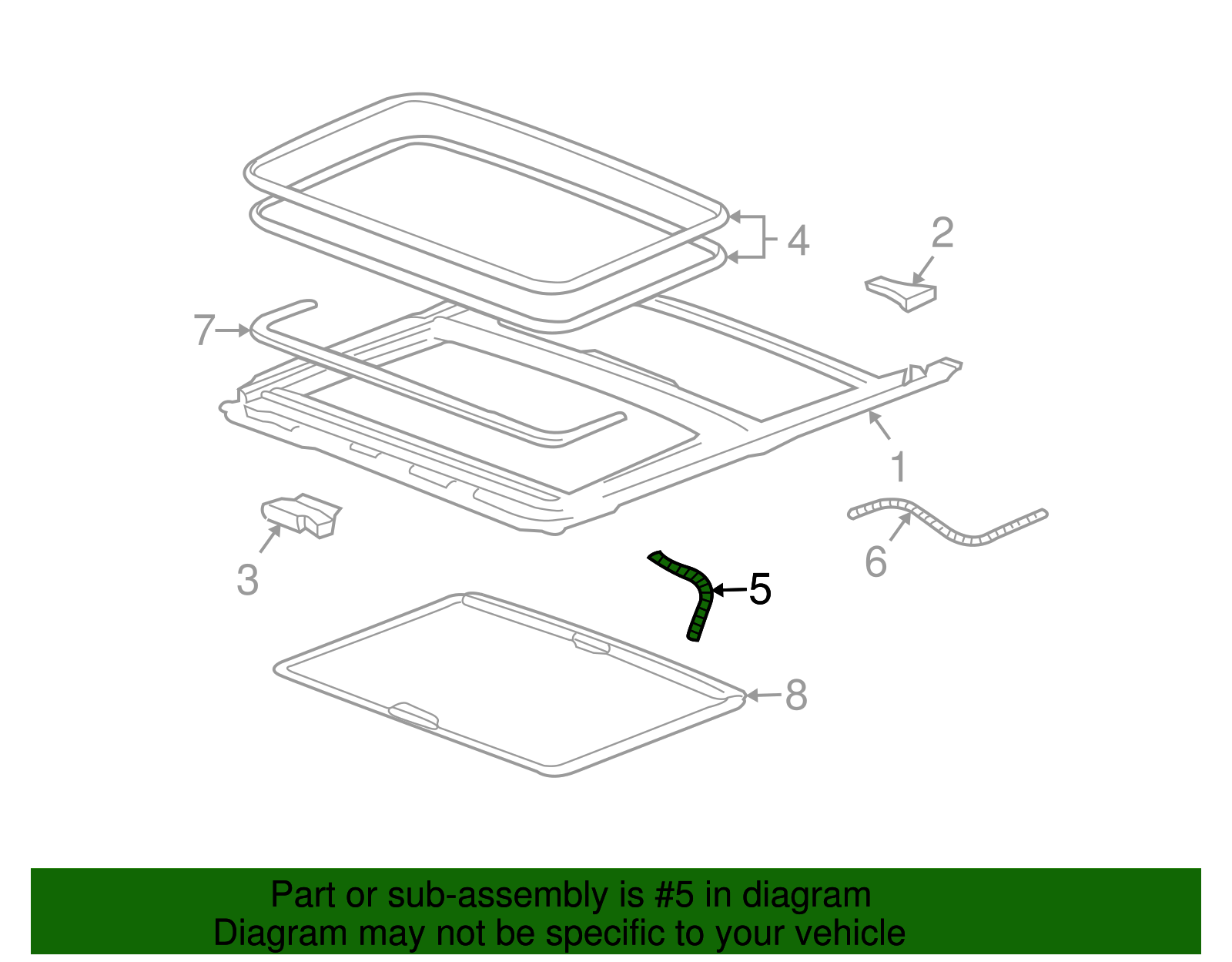 Hose Assembly-Sun Roof Hsg Front Drn - GM (15131165)