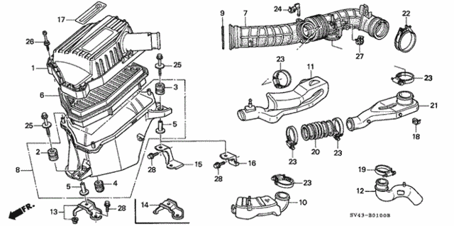 Air Cleaner for 1996 Honda Accord #1