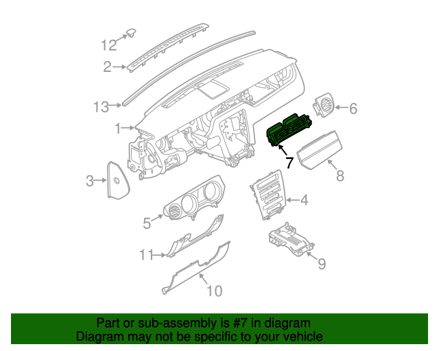 20102014 Ford Mustang Inst Finish Panel Driver's Side (LH) AR3Z6304338BA
