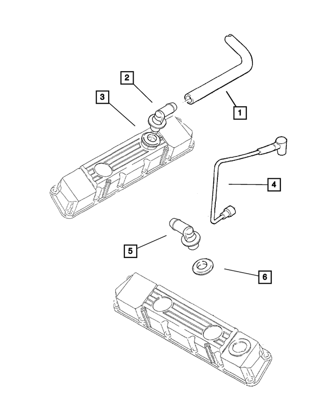 20012004 Mopar 9304 Jeep Wrangler Cherokee W/4.0L GrommentPCV Elbow