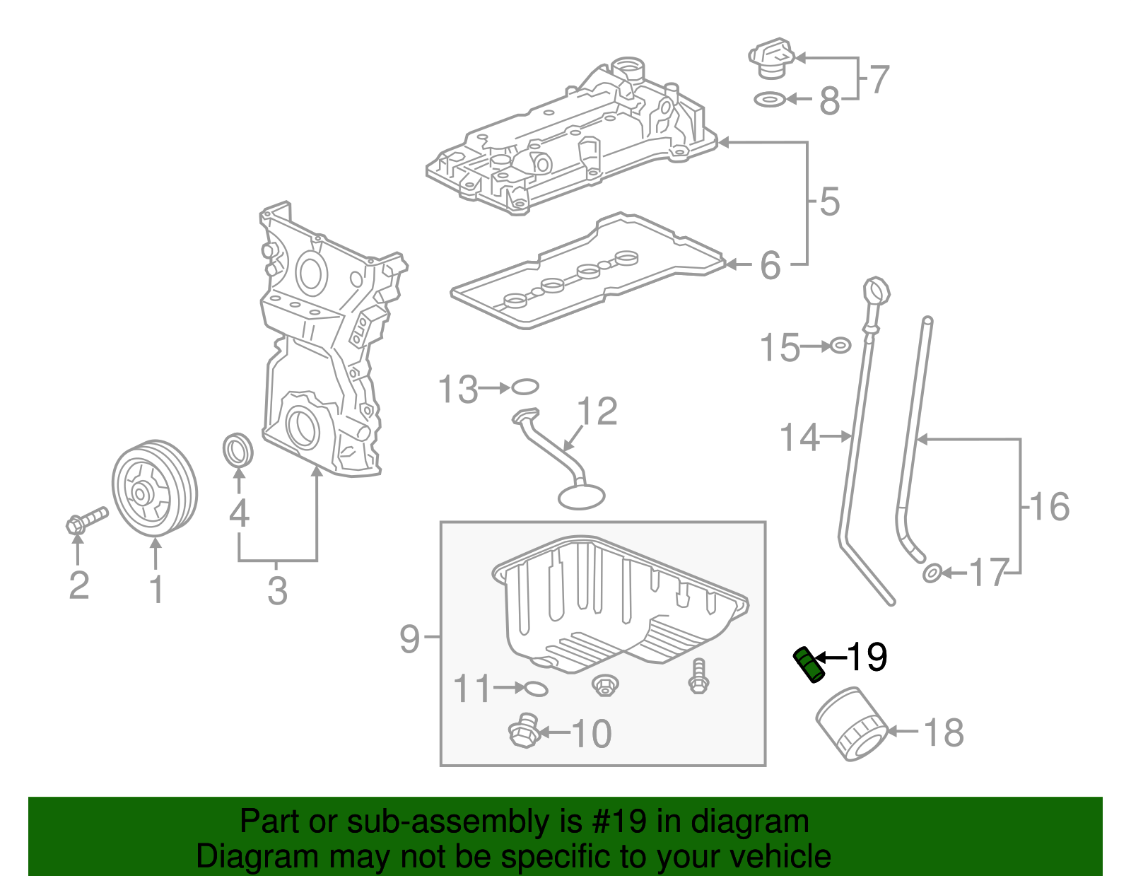 Engine Oil Filter Stud - GM (96808827)