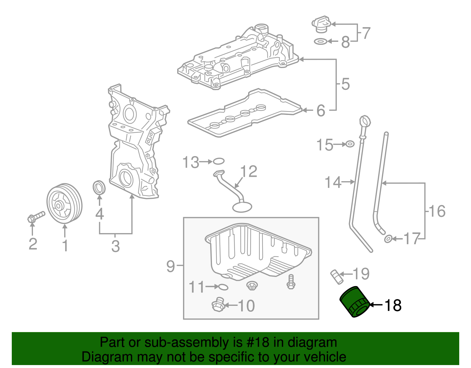 Engine Oil Filter - GM (96985730)