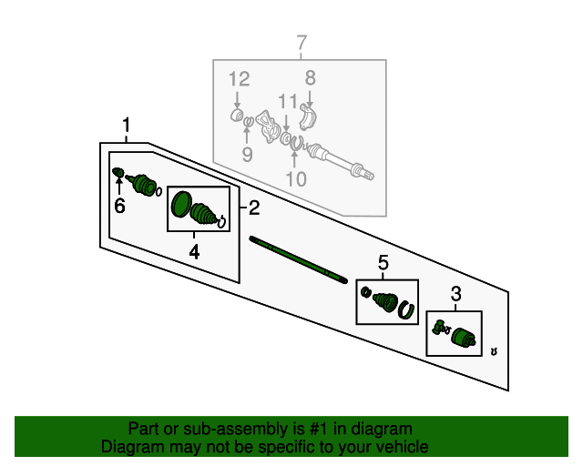 20032006 Acura MDX Drive Shaft Assembly, R 44305S9VA71 Acura Parts Now