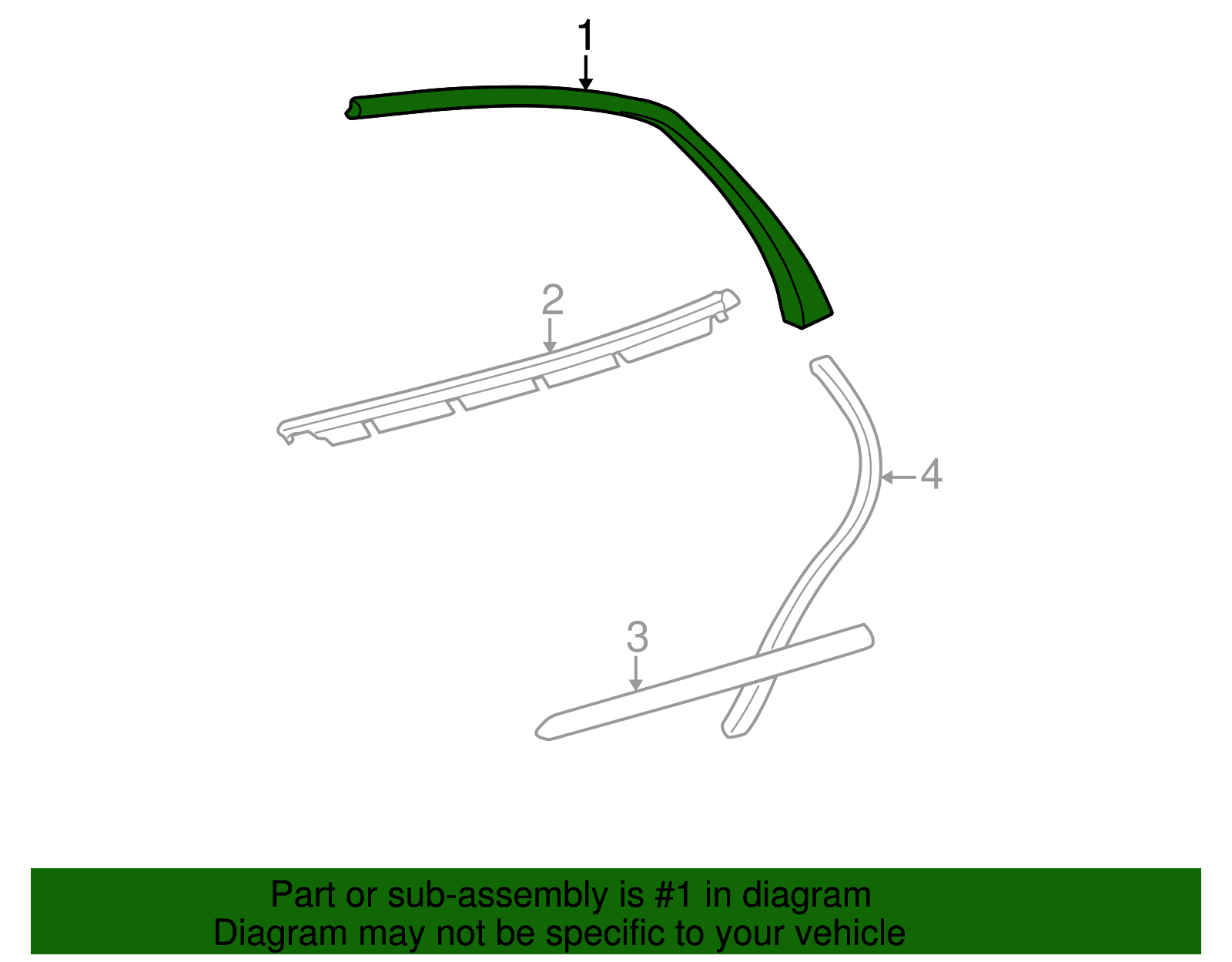 Reveal Molding - Ford (YF4Z-54255A60-AA)