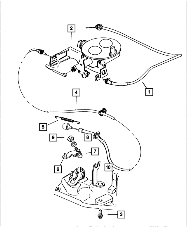 20012003 Dodge Accelerator Cable 53031556AB Mopar eStore