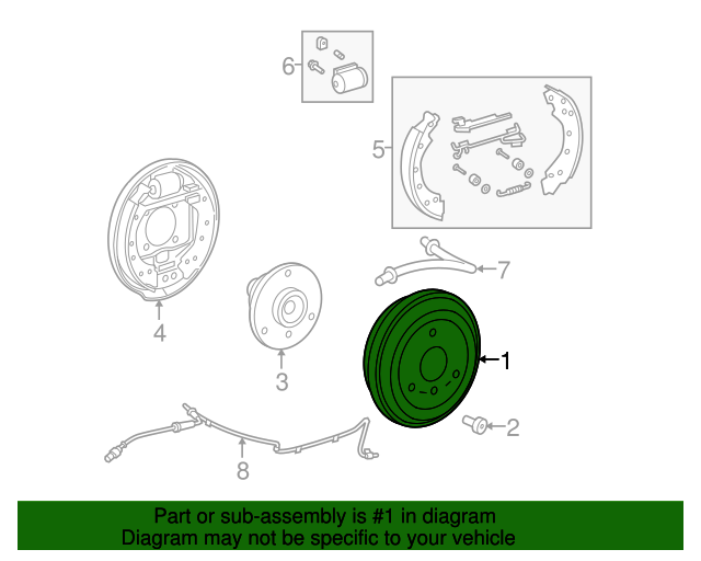 4514230001 Brake Drum 20082016 Smart Fortwo MercedesBenz USA Parts