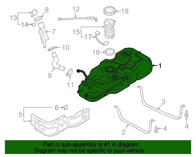172023LM0C Fuel Tank 20132021 Nissan NV200 Nissan Wholesale Direct