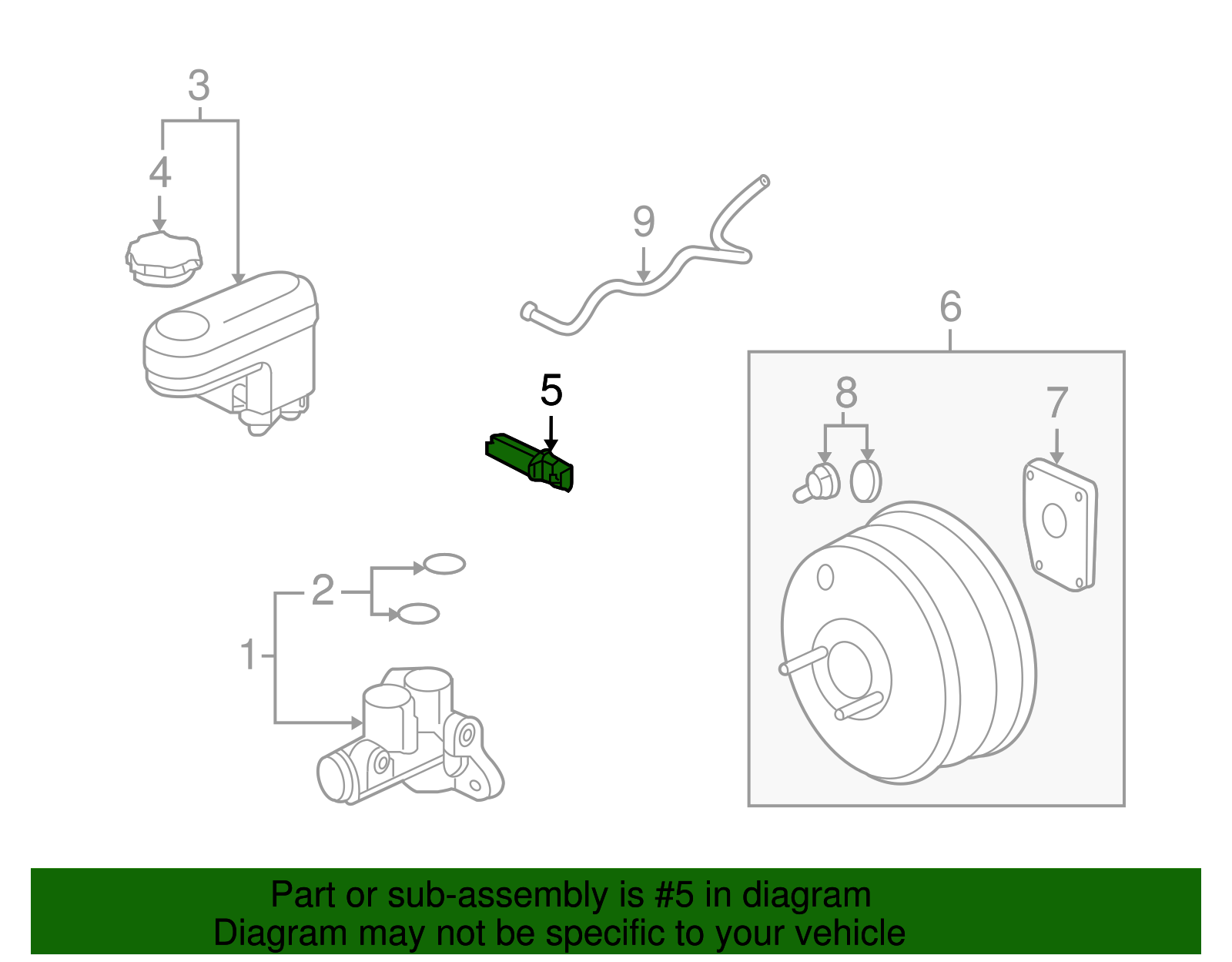 Brake Fluid Level Sensor - GM (96626031)