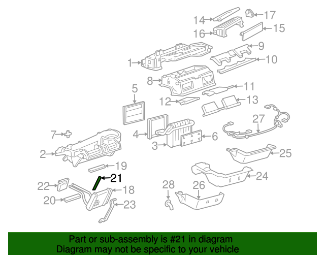 Heater Core Seal GM (52470347) GM Wholesale Direct