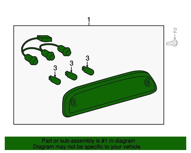 20162023 Toyota Center High Mount Stop Light 8157004051 OEM