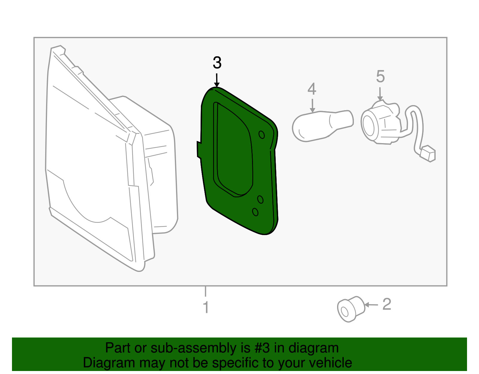 Passenger Side Tail Lamp Seal - GM (96963034)