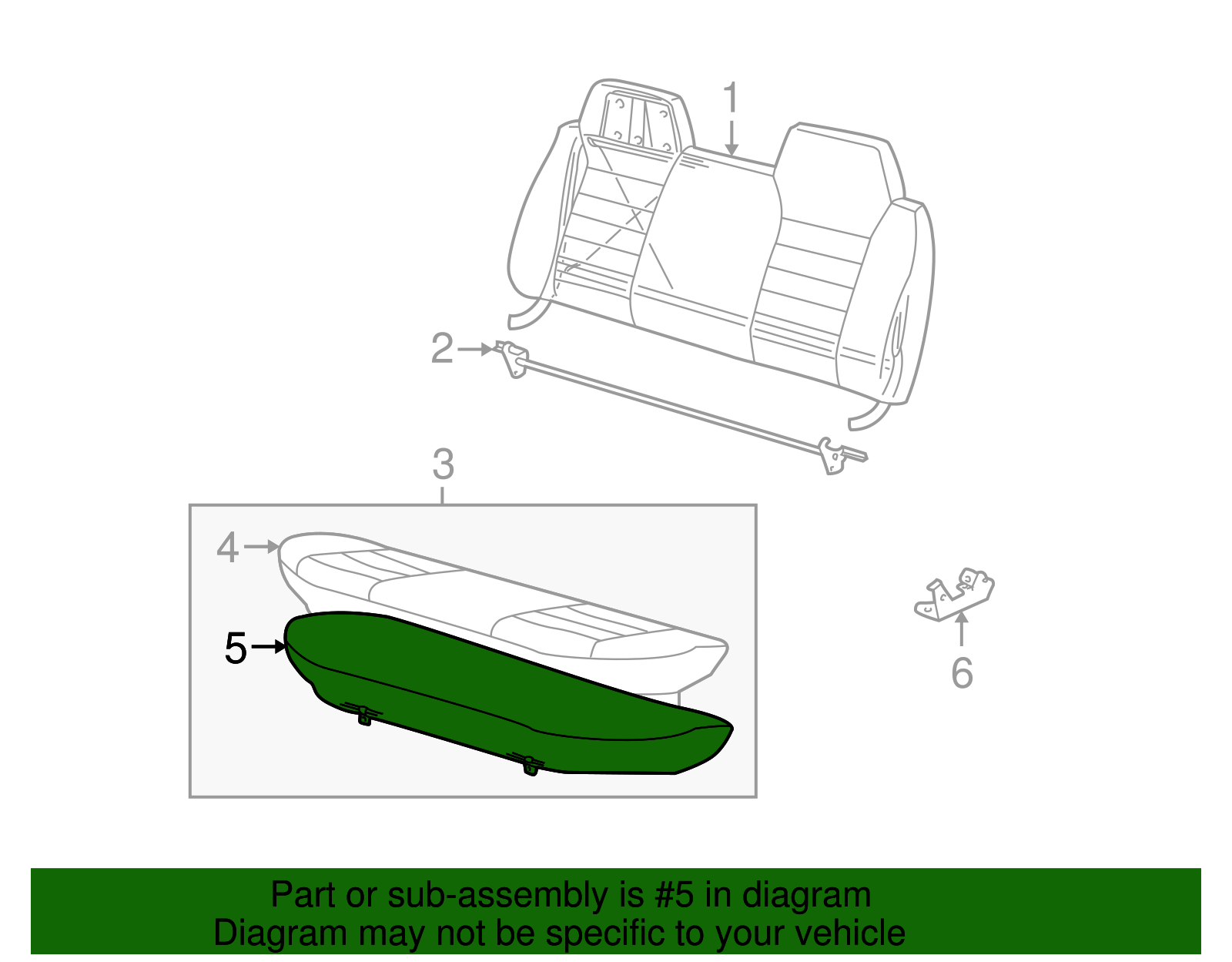 Seat Cushion Pad - GM (88936721)