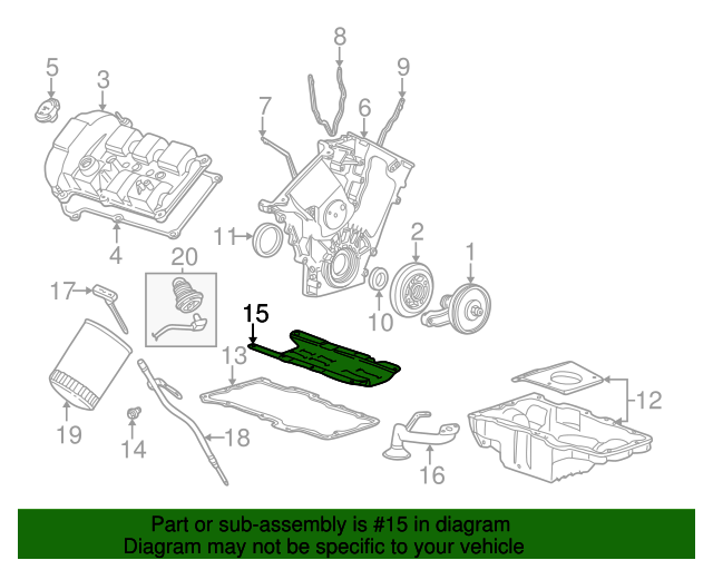 20012012 Ford Oil Pan Baffle YL8Z6687AA