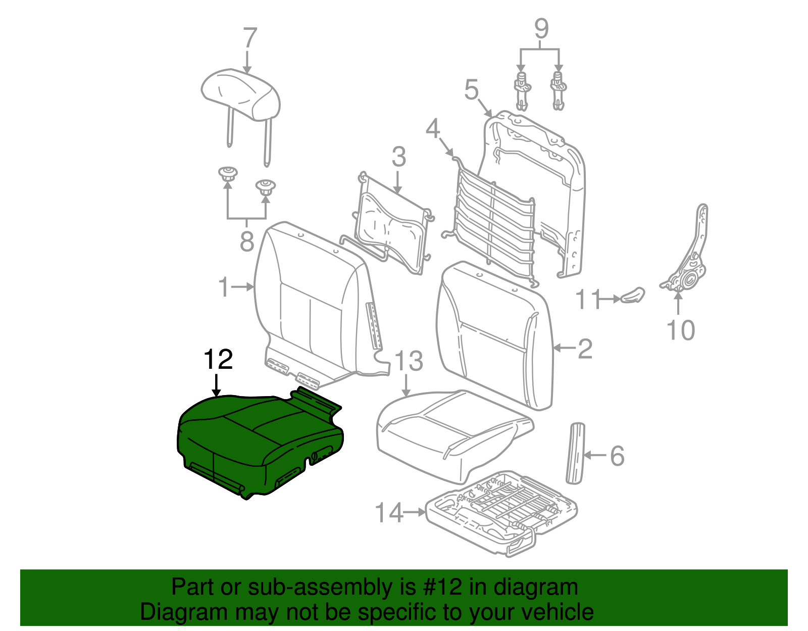Seat Cover - Ford (YF4Z-5462900-AAC)