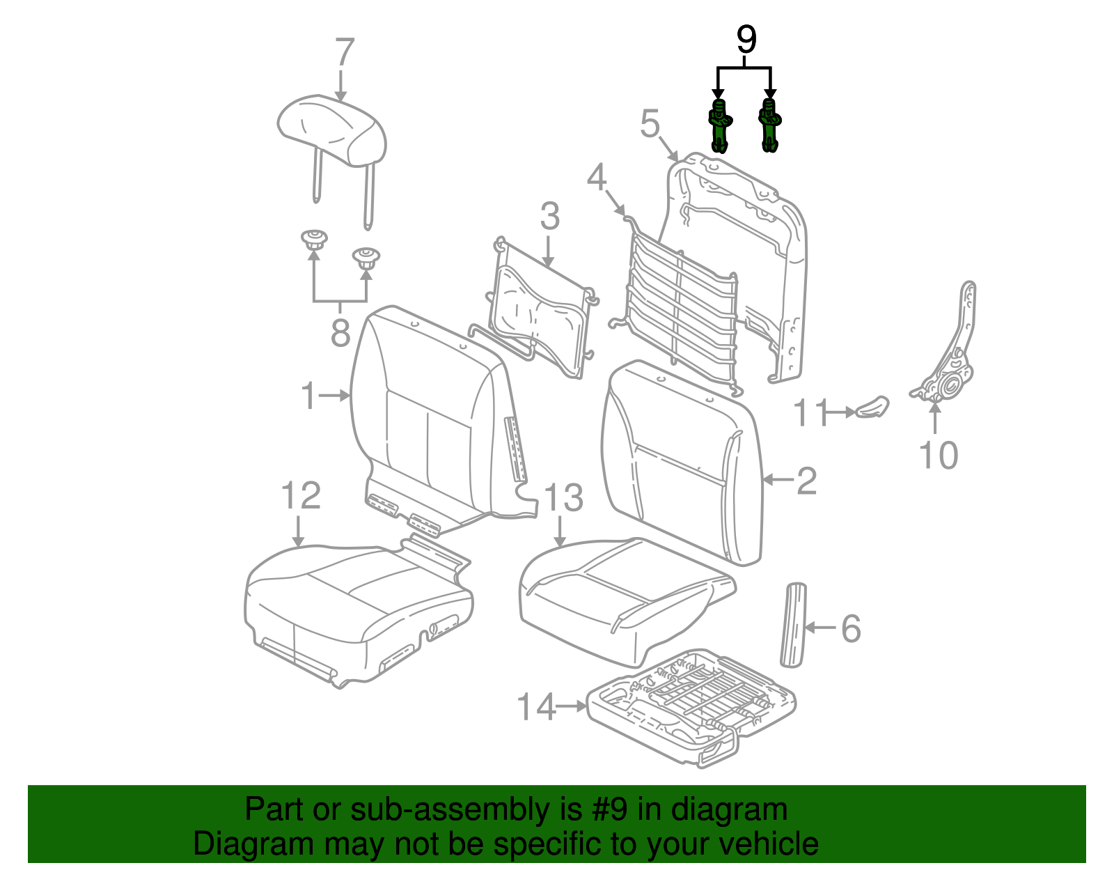 Headrest Sleeve - Ford (YF1Z-54610A16-BAB)