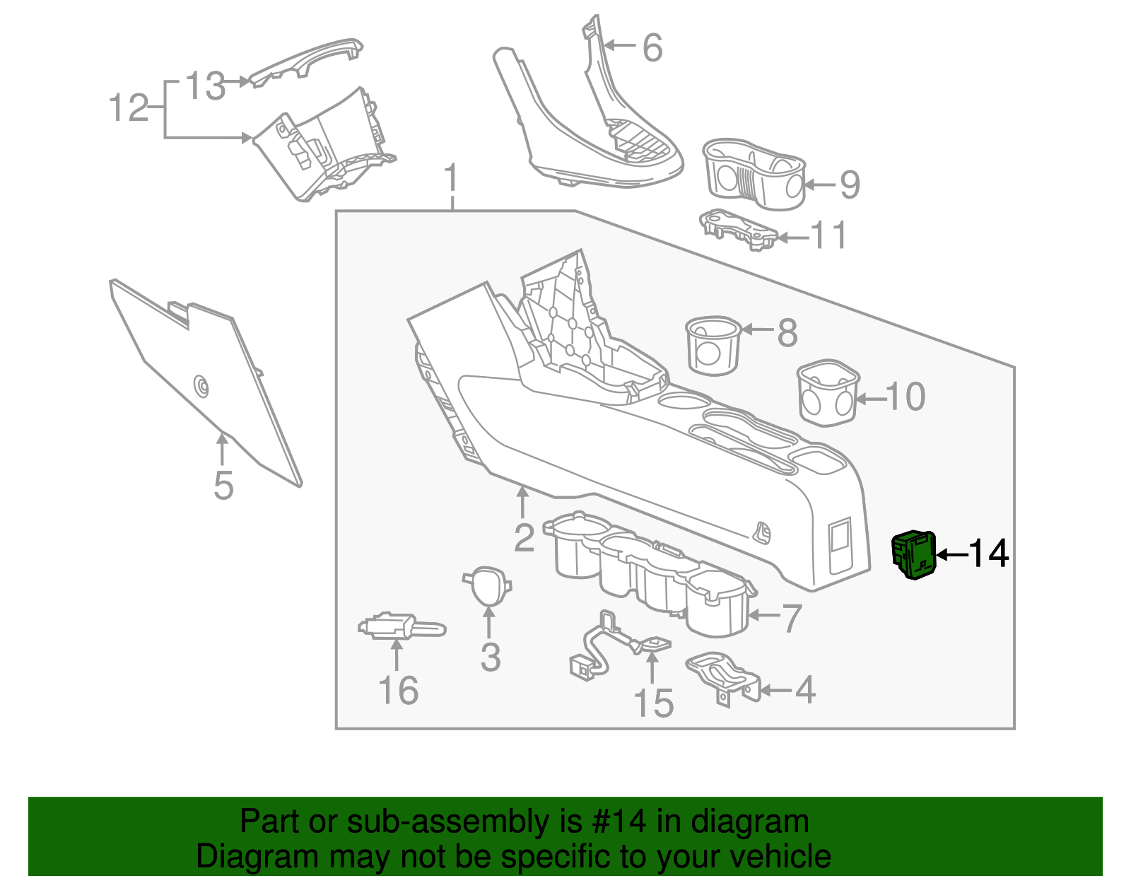 Jet Black Accessory Power Receptacle Cover - GM (95040356)
