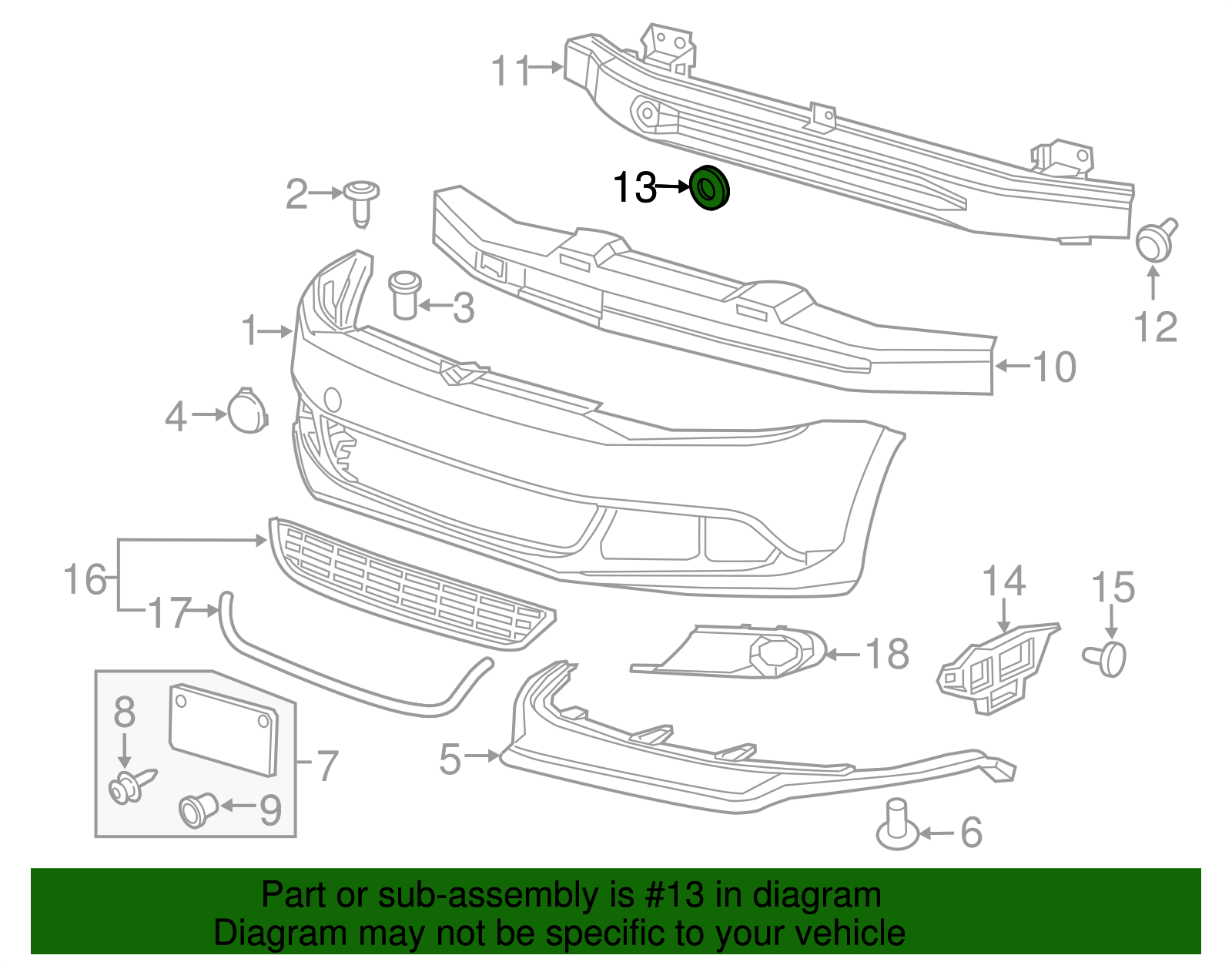 Impact Bar Nut - Volkswagen (N-905-708-02)