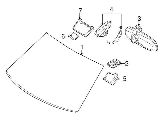 Genuine OEM Windshield Part# LR184626 Fits 2012-2013 Land Rover  