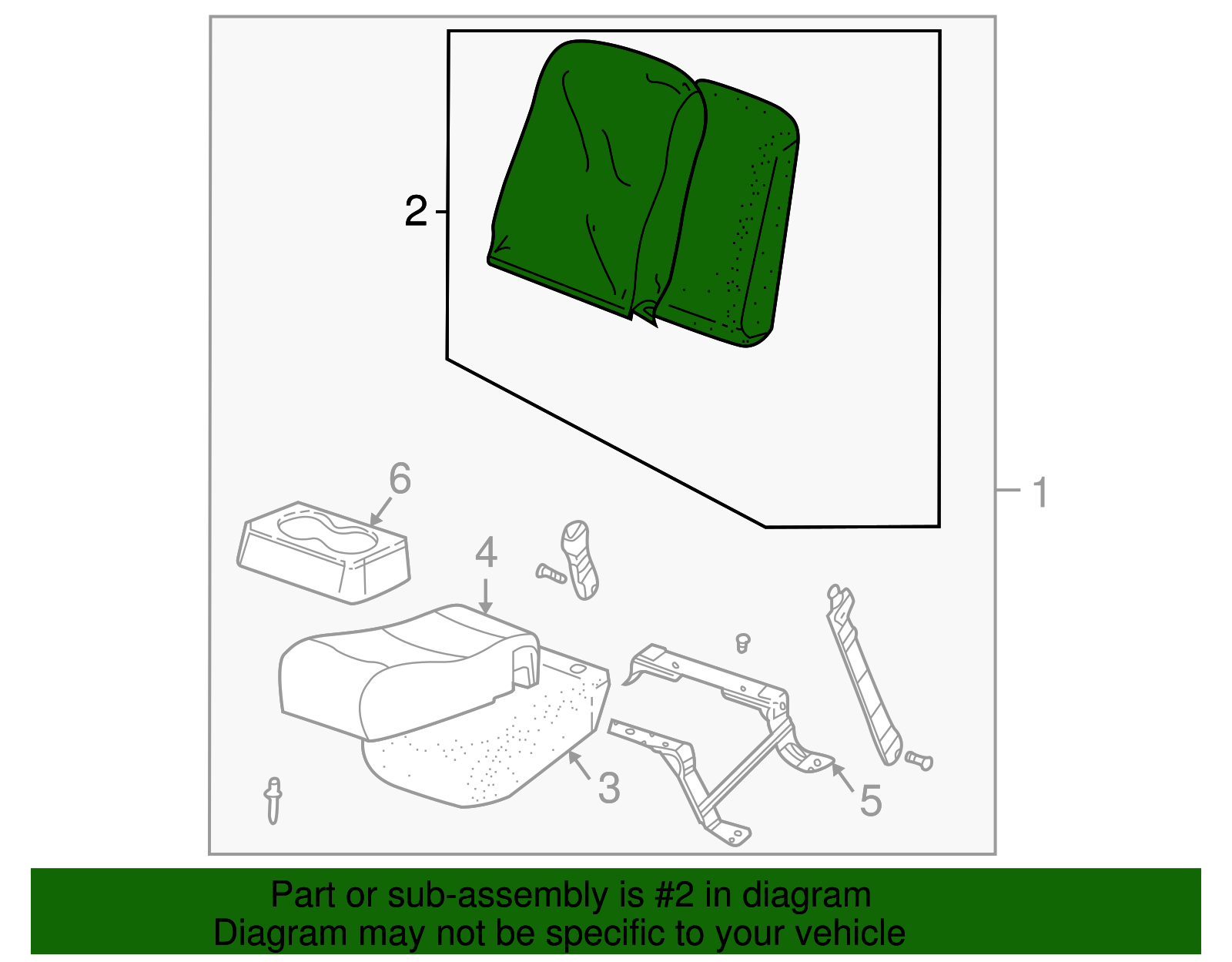 Seat Back Assembly - GM (88941269)
