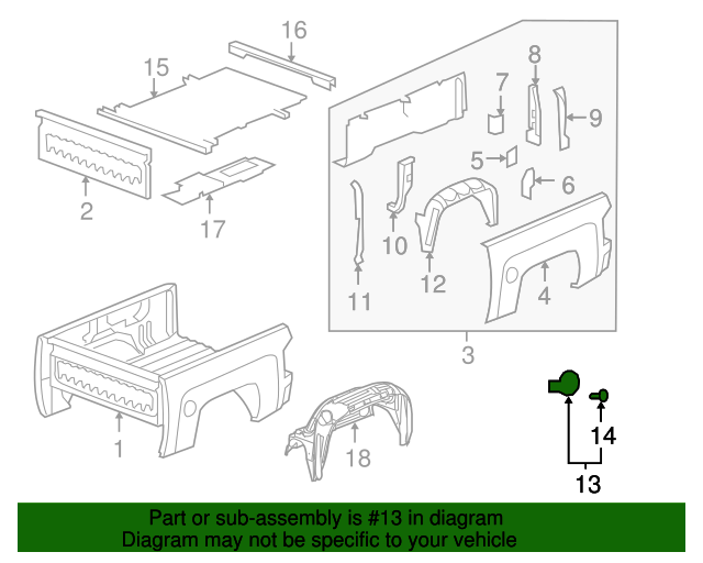 20072014 GM Fuel Tank Filler Door Assembly with Door Bumper 25871805