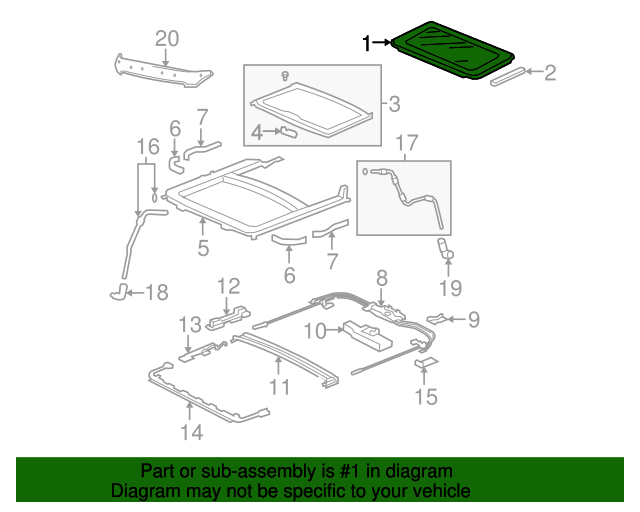 70200SXSA02 Sunroof Glass 20072011 Honda CRV Honda Parts Online