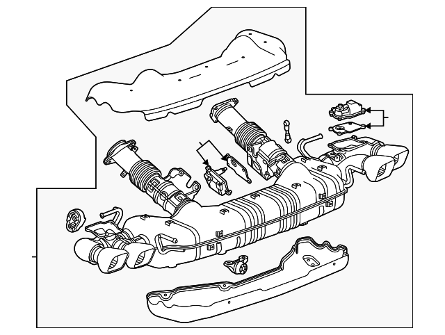 2020 Chevrolet Corvette Exhaust Muffler with Exhaust Pipe 84896568 GM