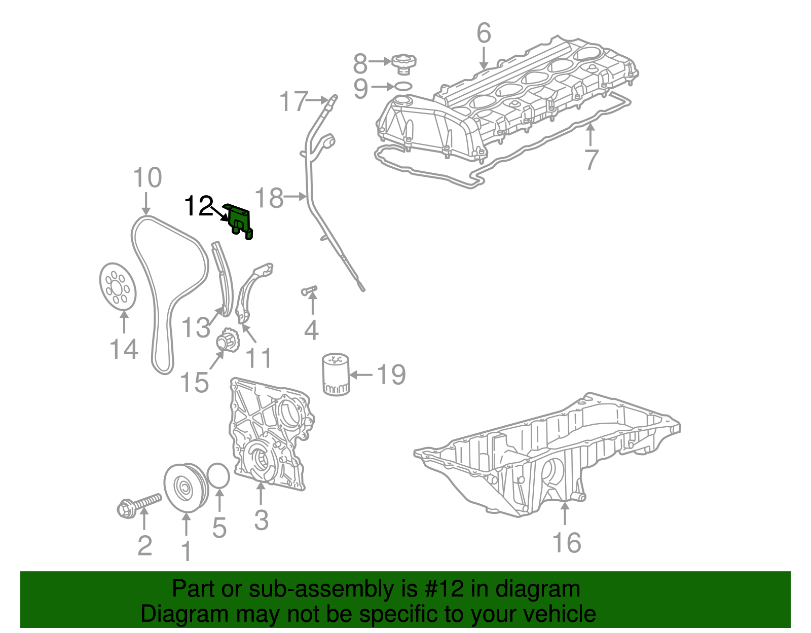 Engine Timing Chain Guide - GM (24577380)