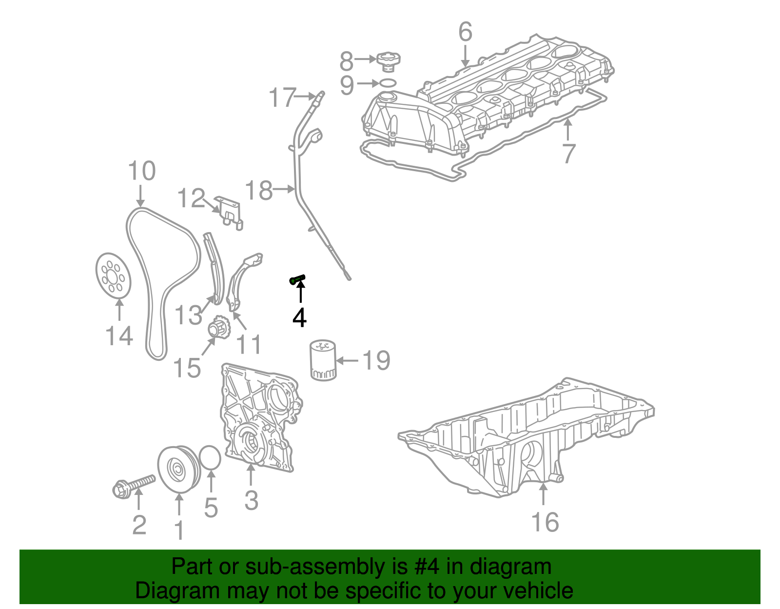 Front Engine Cover Bolt Spacer - GM (12567157)