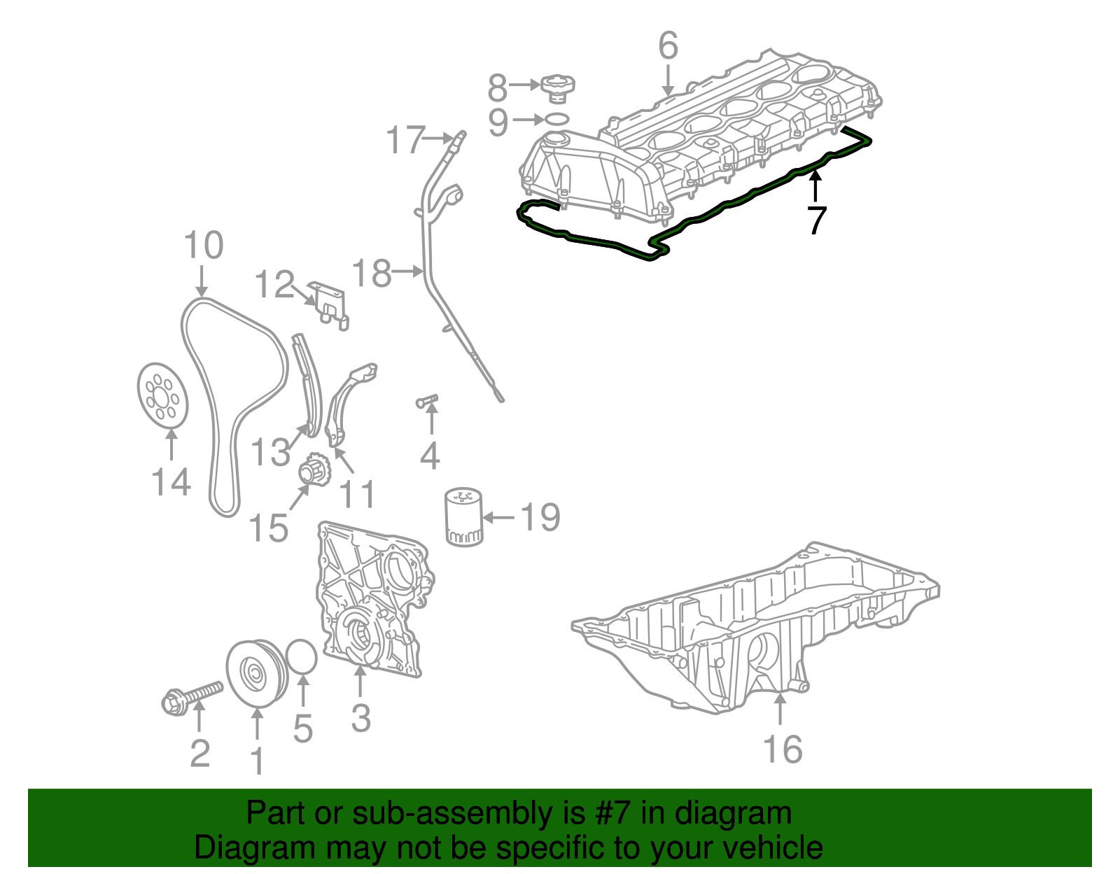 Camshaft Cover Gasket Kit with Seals - GM (89017729)