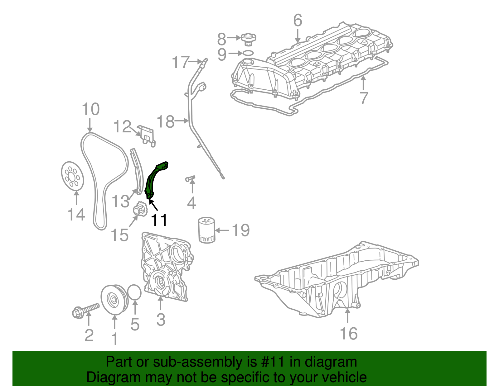 Engine Timing Chain Guide - GM (12575159)