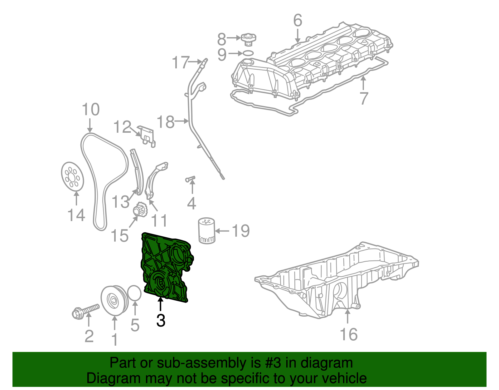 Front Engine Cover - GM (12628565)