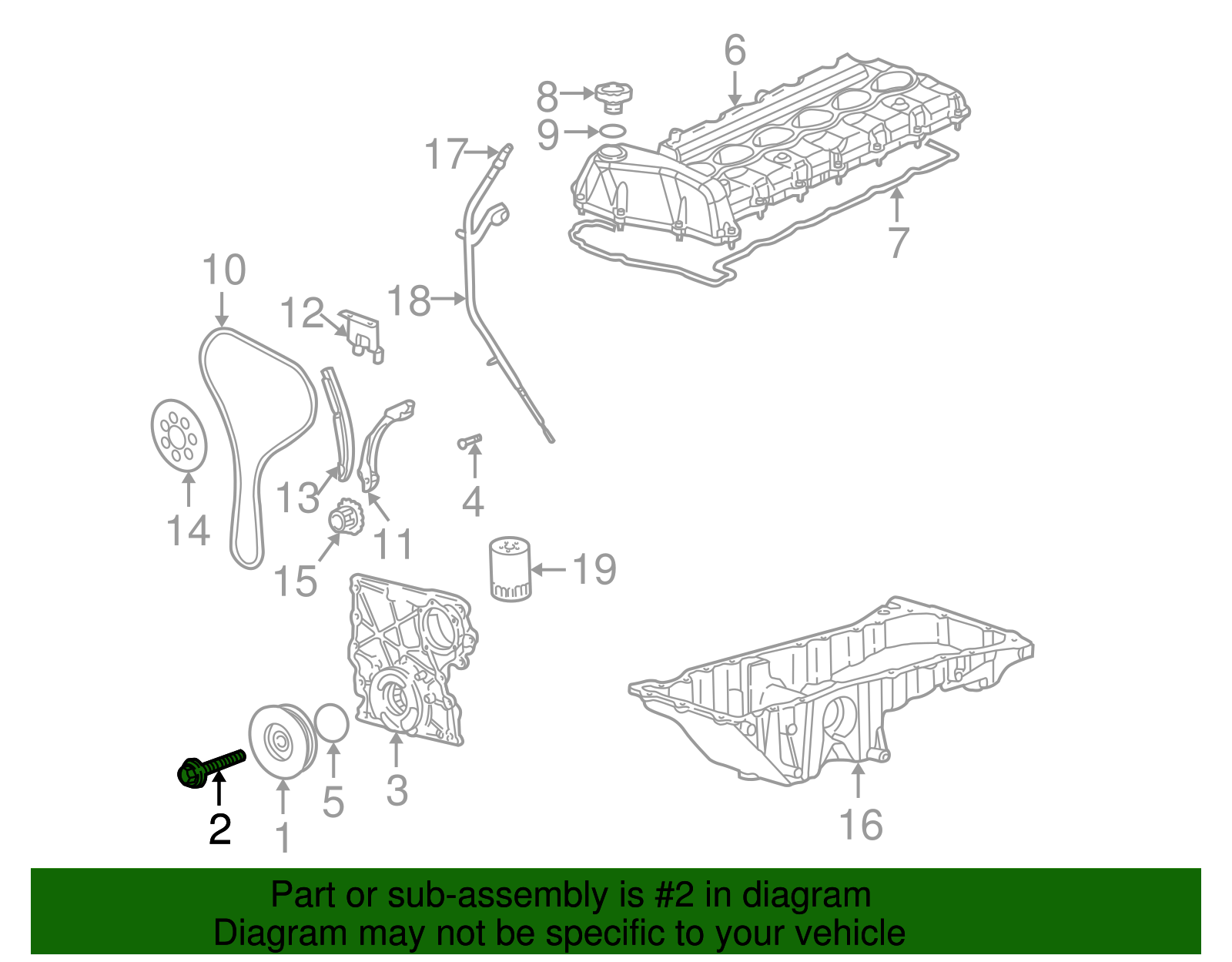 M16x2 Crankshaft Balancer Bolt - GM (11609792)