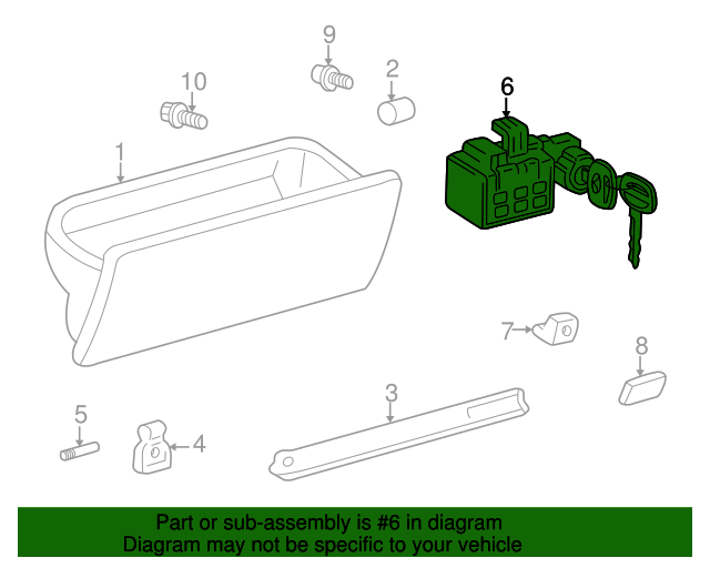 19962002 Toyota 4Runner Lock Cylinder 6905660080 Toyota Parts Center
