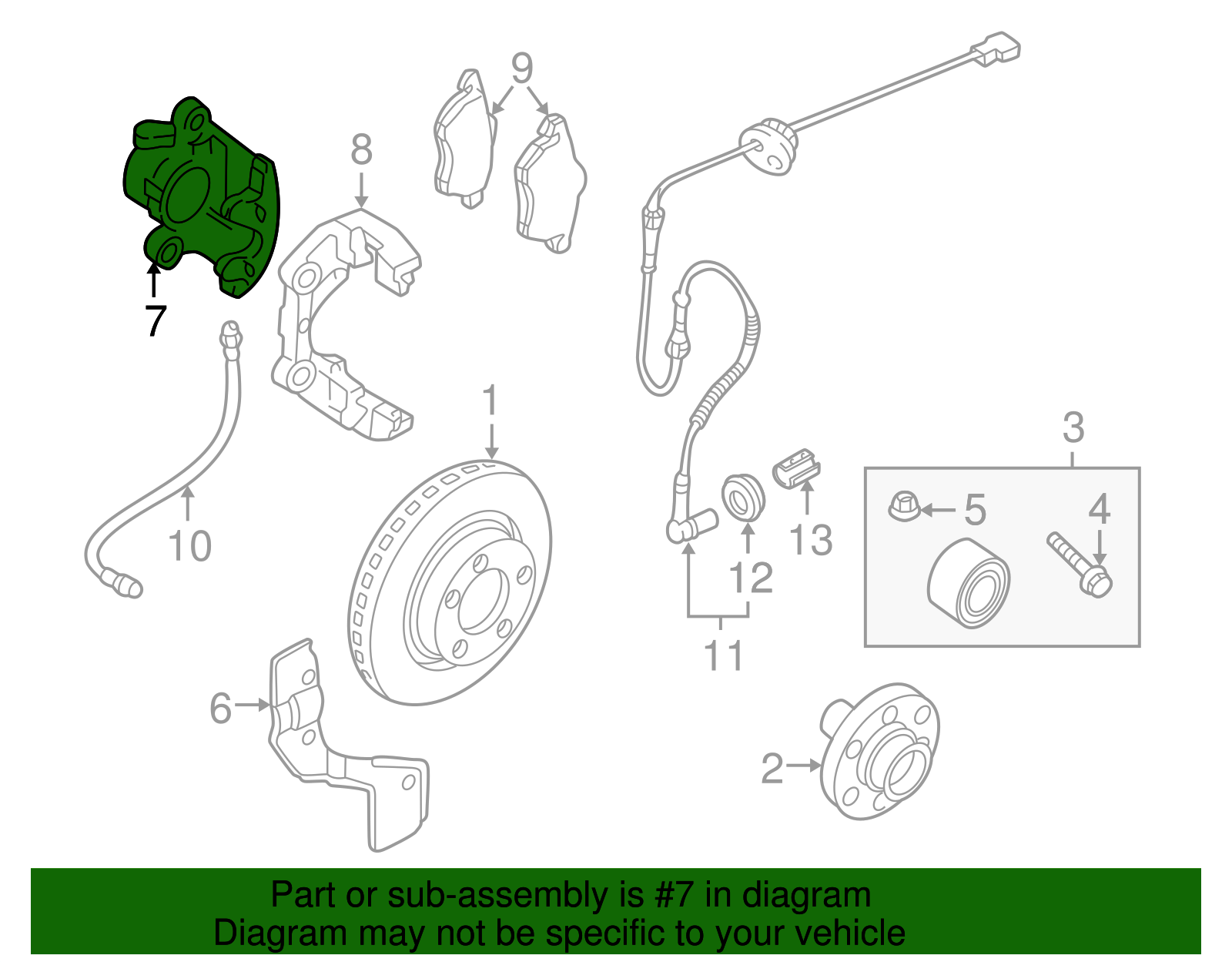Caliper - Volkswagen (8E0-615-124-A)