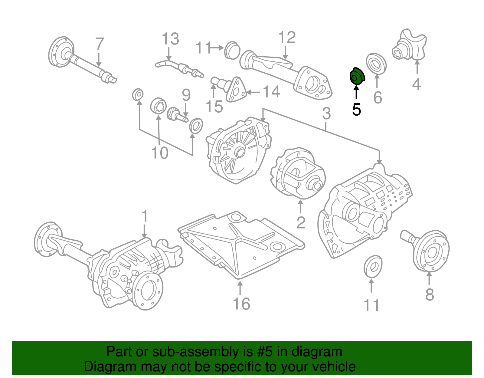 Front Differential Drive Pinion Gear Seal - GM (12471614)