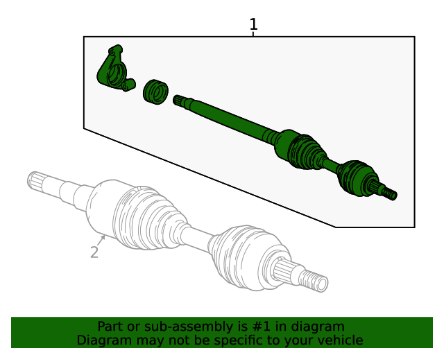 20192021 Chevrolet Blazer Front Passenger Side Axle HalfShaft
