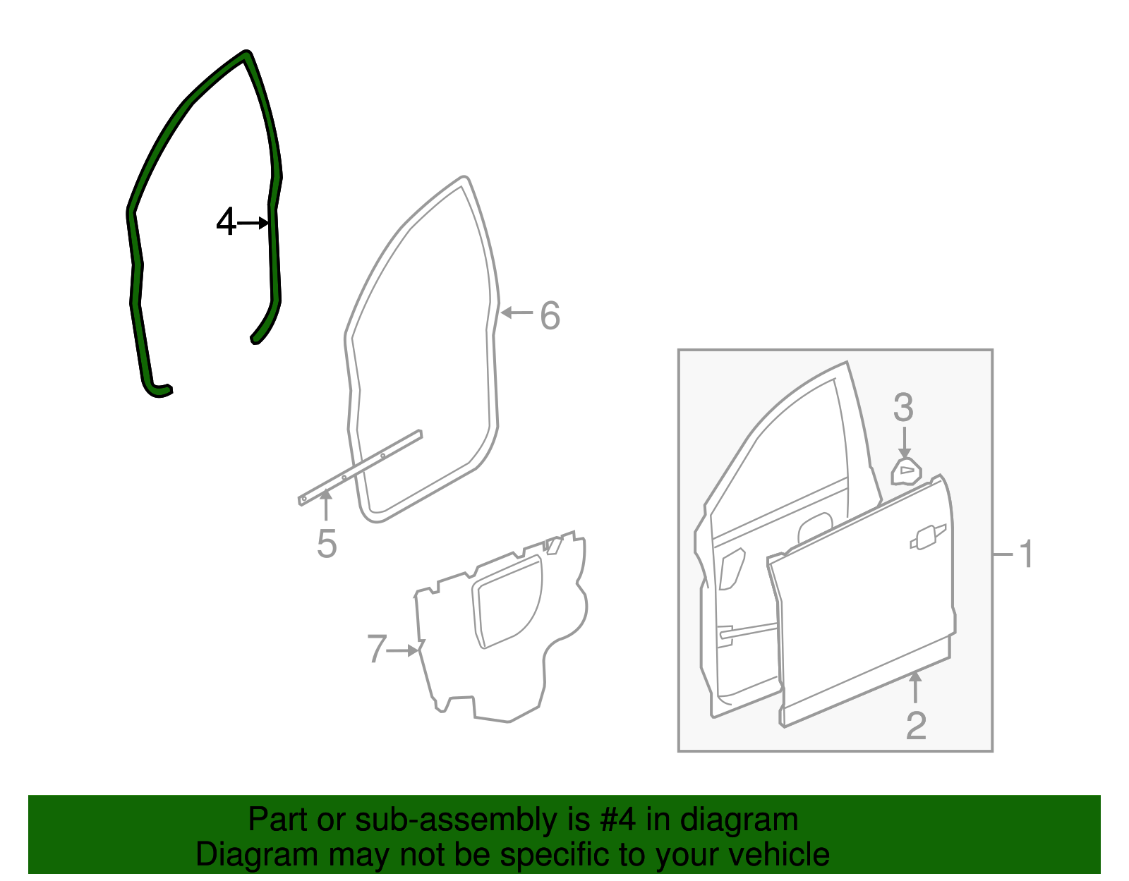 Weatherstrip - GM (96832692)
