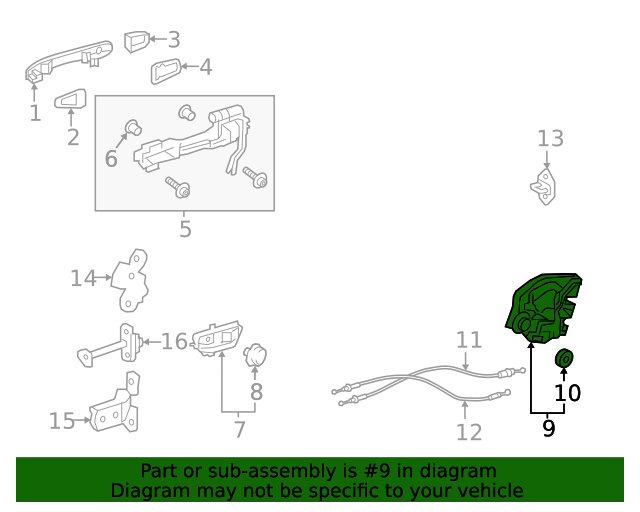 20202022 Toyota Corolla Door Lock Actuator Motor 6905002590 Toyota Parts Center