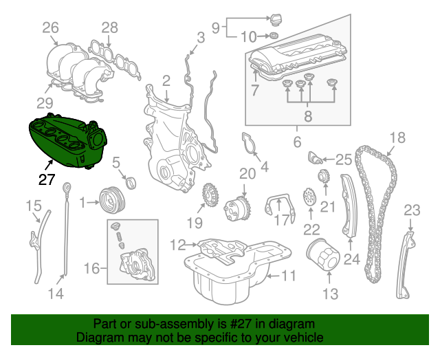 20032006 Pontiac Vibe Intake Manifold 88973132