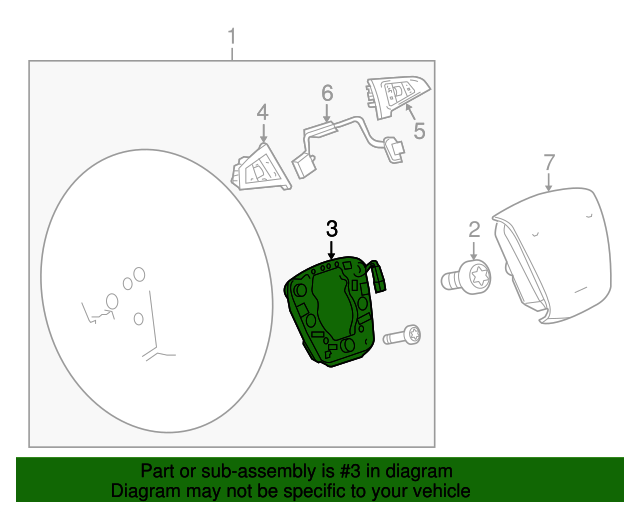 GM Parts Genuine Steering Wheel Horn Contact Part 13276833 GM