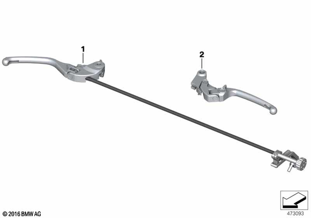 77228568167 - Satz Hp Race Handbrake Lever 2014-2019 BMW-Motorrad 